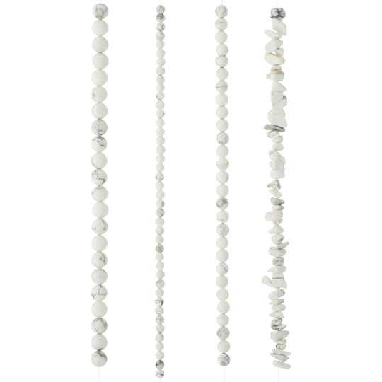 White Howlite Beads Value Pack by Bead Landing™
